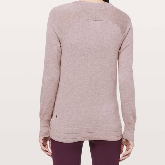 Lululemon Apres Your Way Sweater Heathered Smoky Blush Pullover Knit Women’s S - Picture 7 of 9